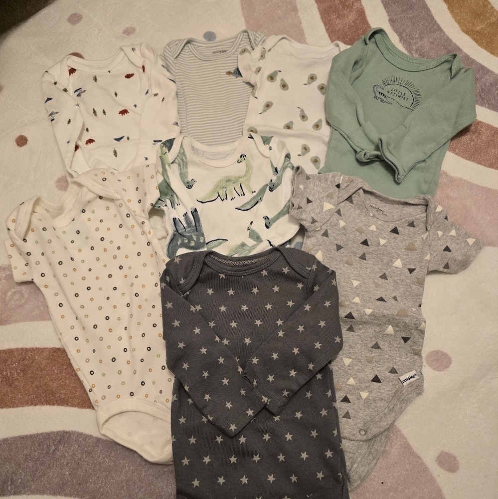 Boy onesie lot - newborn & 0-3 months